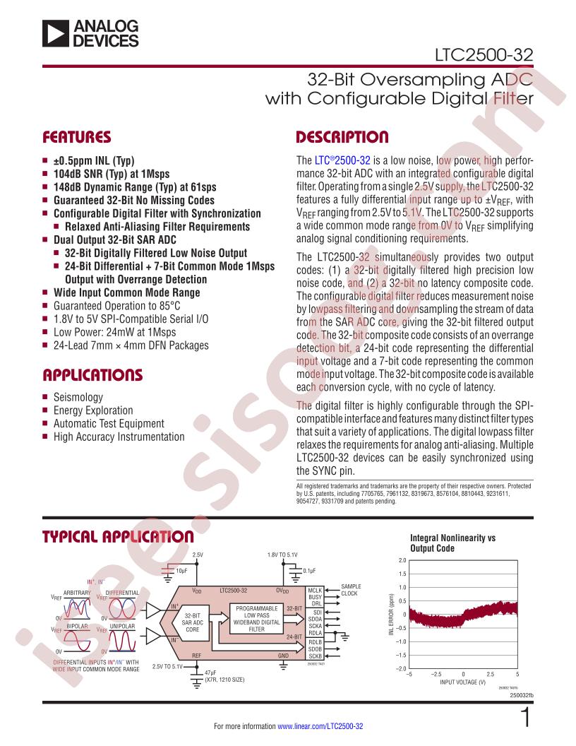 LTC2500-32 Datasheet