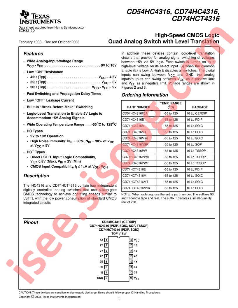 CD54,74HC(T)4316