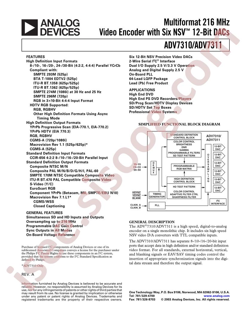 ADV7310,11
