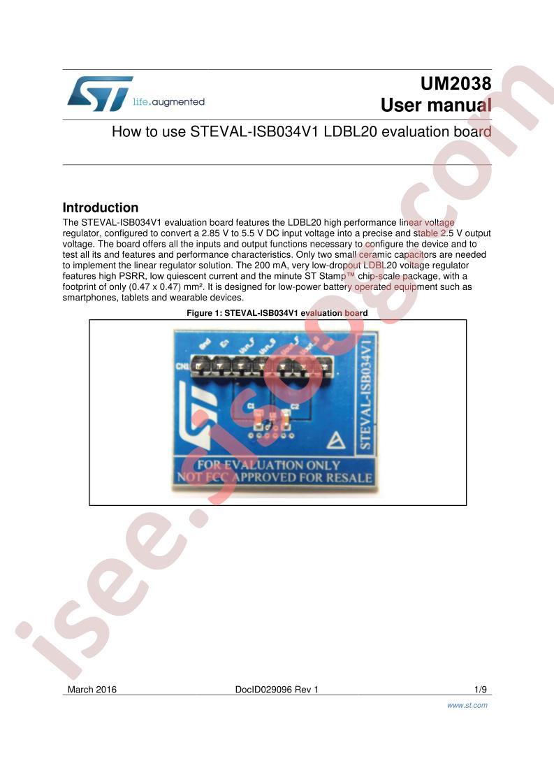 STEVAL-ISB034V1 User Manual