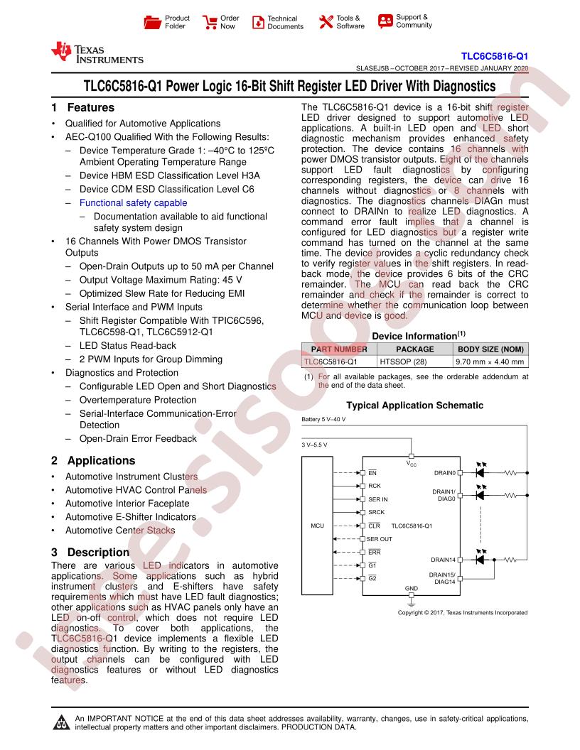 TLC6C5816-Q1 Datsheet