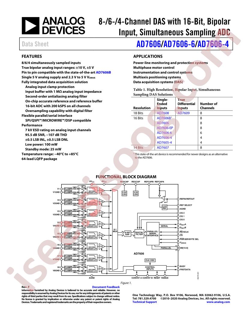 AD7606(-6,-4) Datasheet