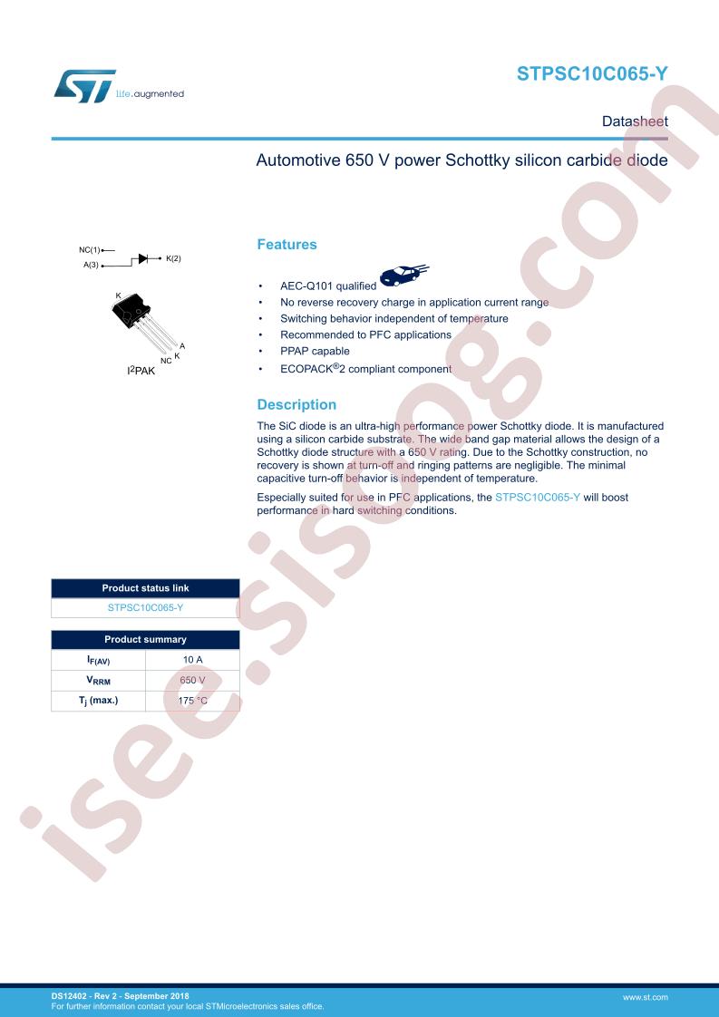 STPSC10C065-Y
