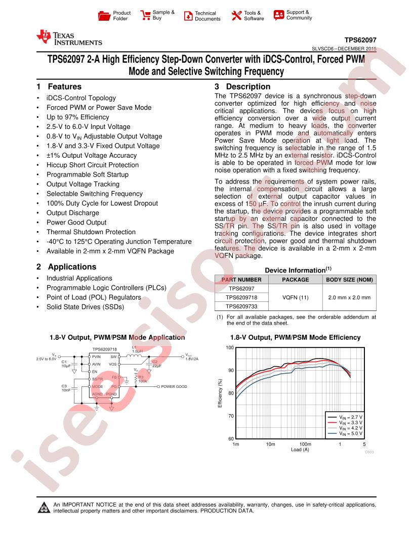 TPS62097 Datasheet