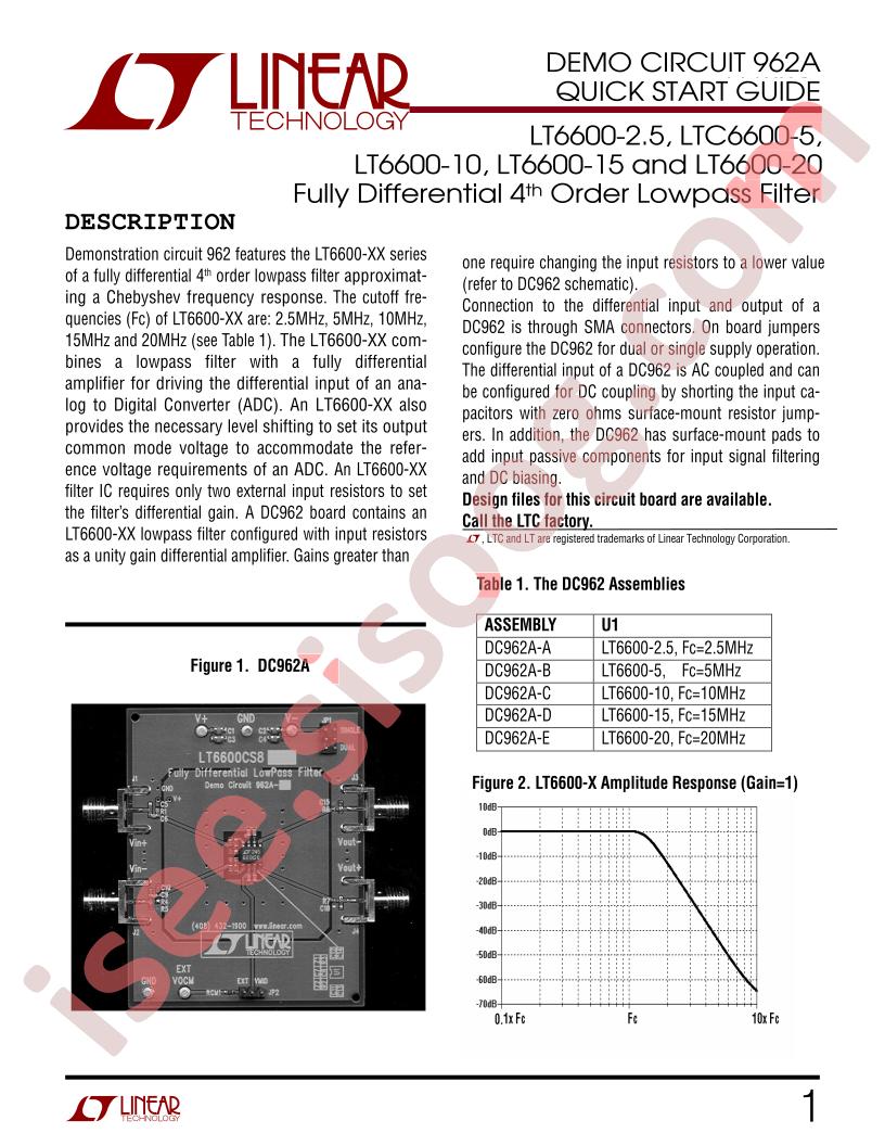 DC962A Quick Start Guide