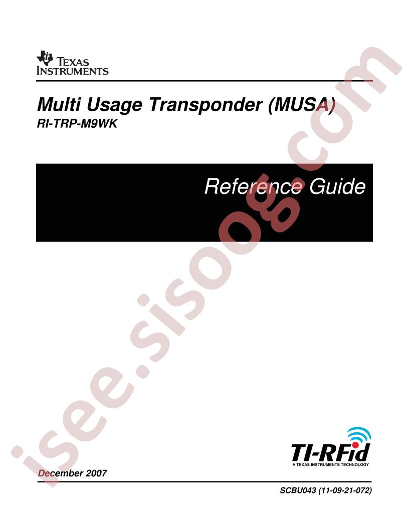 RI-TRP-M9WK Reference Guide