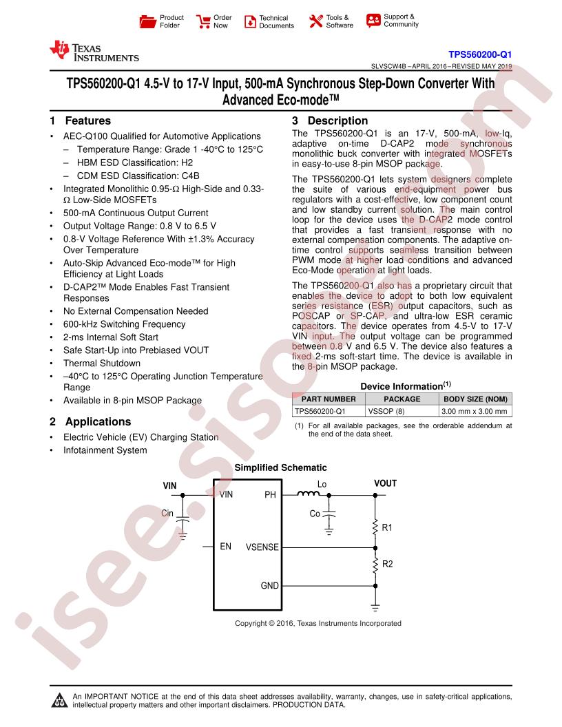 TPS560200-Q1 Datasheet