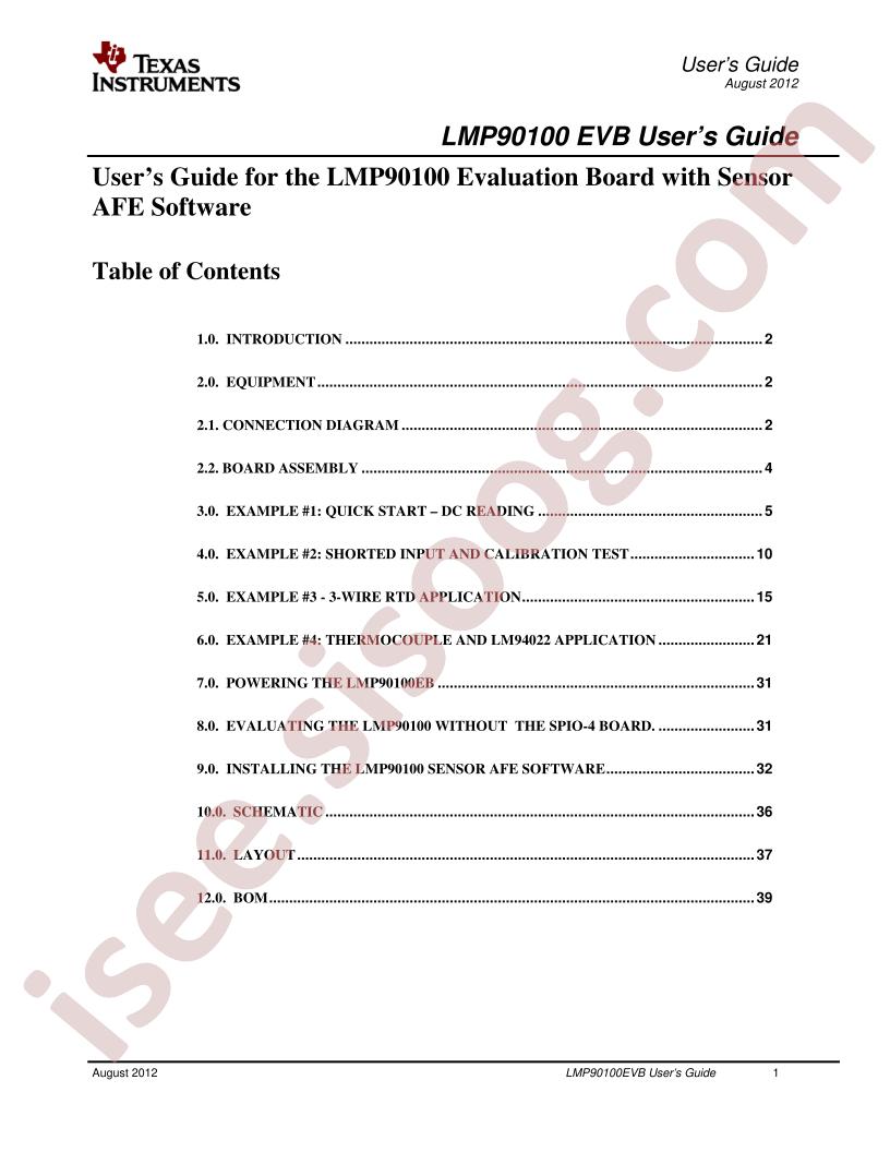 LMP90100 Eval Board User's Guide