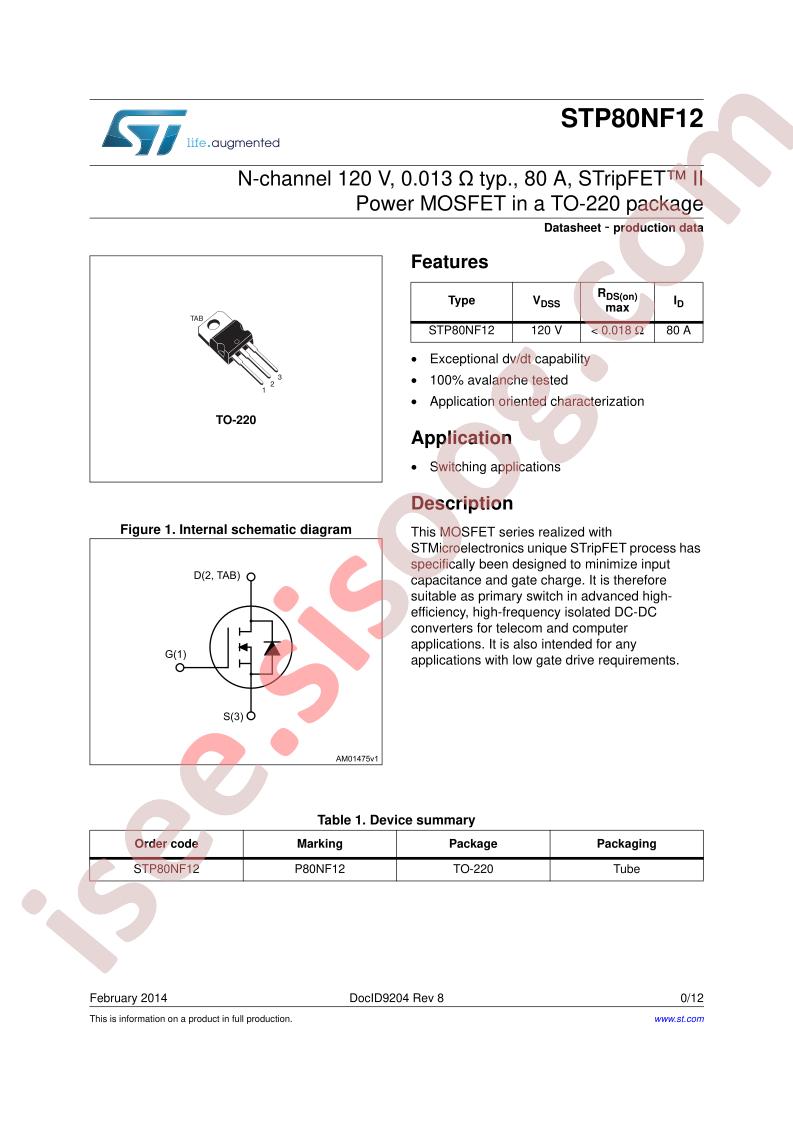 STP80NF12