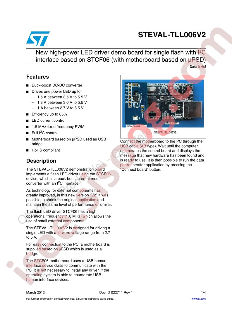 STEVAL-TLL006V2 Brief