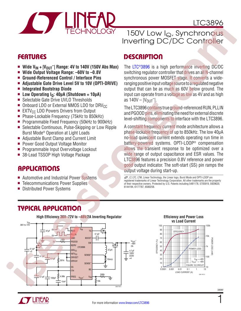 LTC3896 Datasheet