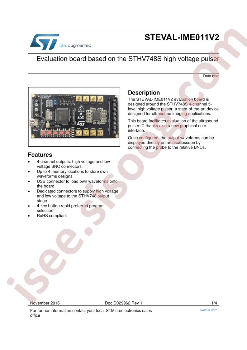 STEVAL-IME011V2 Brief