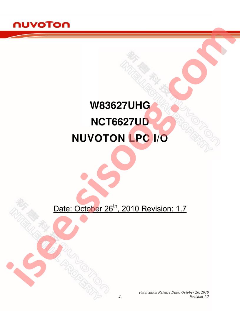 W83627UHG, NCT6627UD