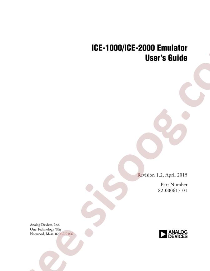 ICE-1000, 2000 Emulator Guide