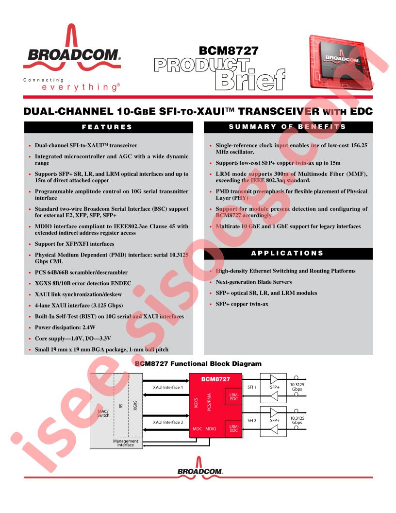 BCM8727 Brief