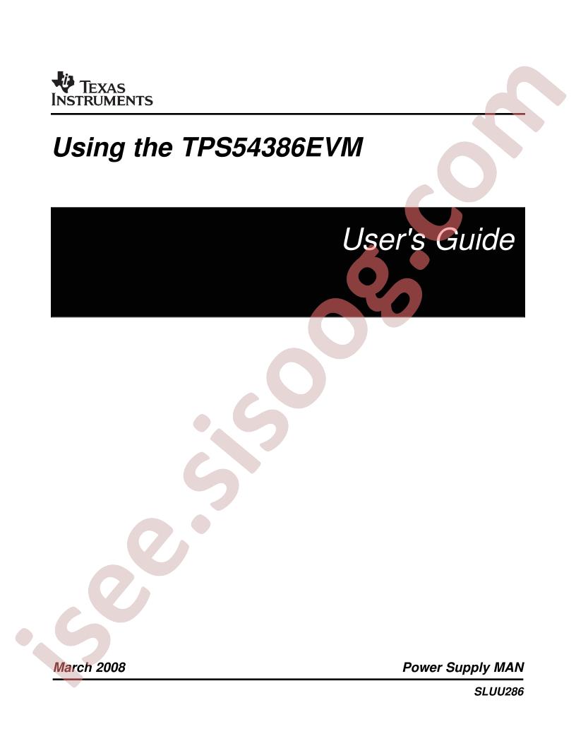 TPS54386EVM