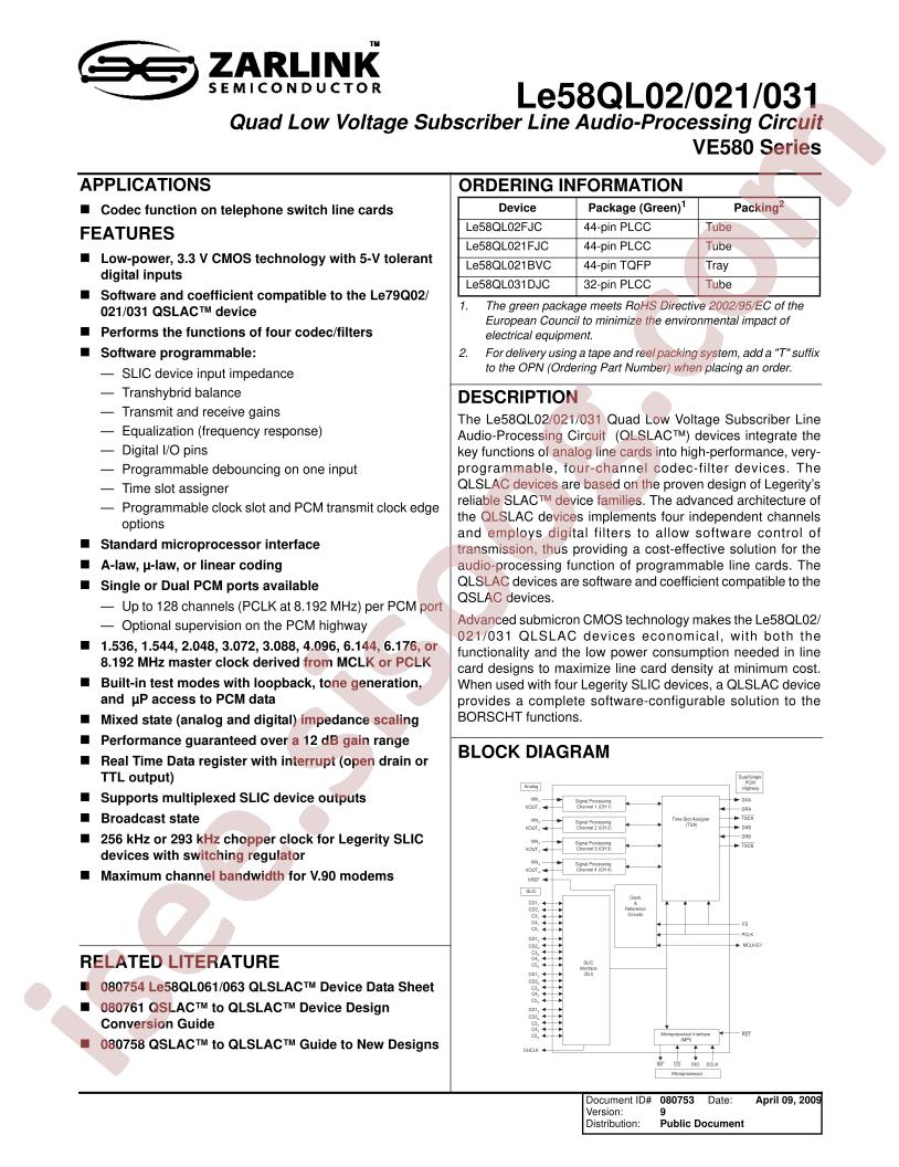 Le58QL02/021/031