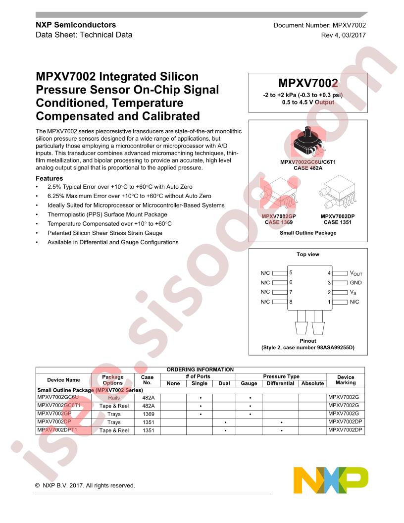 MPXV7002 Series