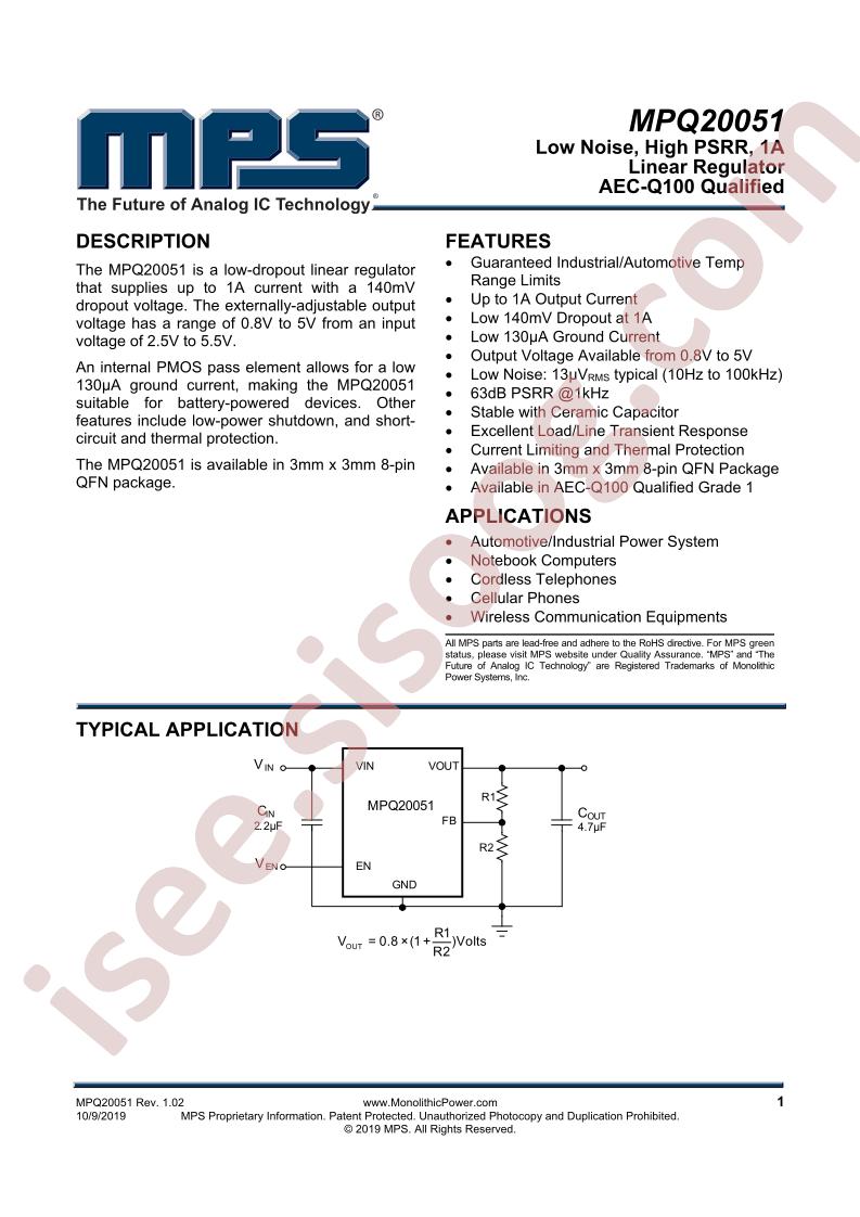 MPQ20051 Datasheet