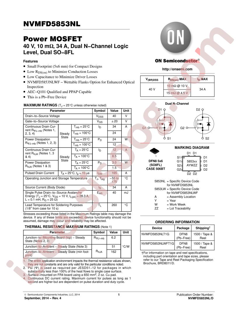 NVMFD5853NL(WF)