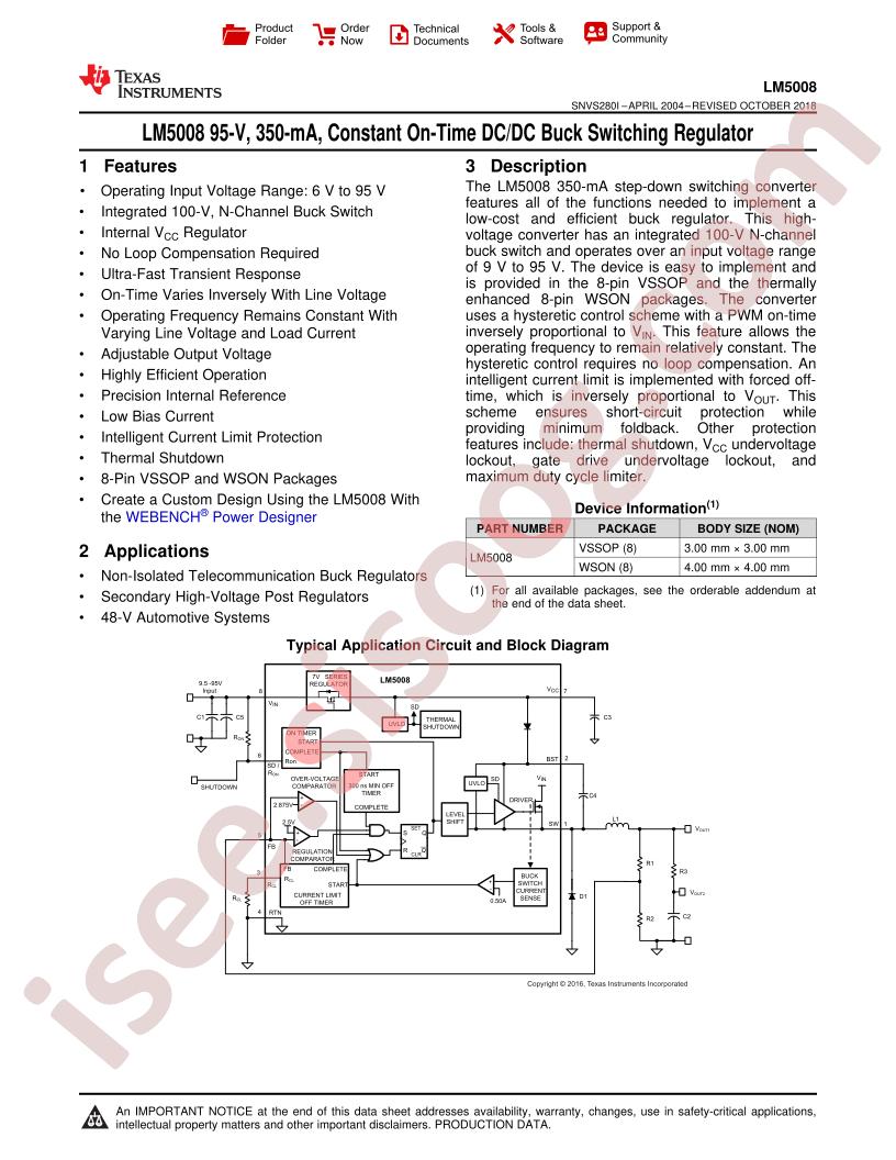 LM5008 Datasheet