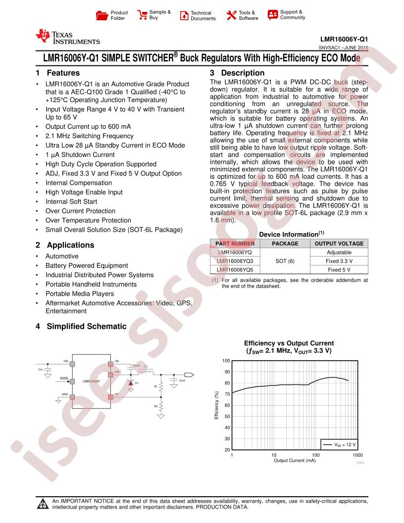 LMR16006Y-Q1 Datasheet