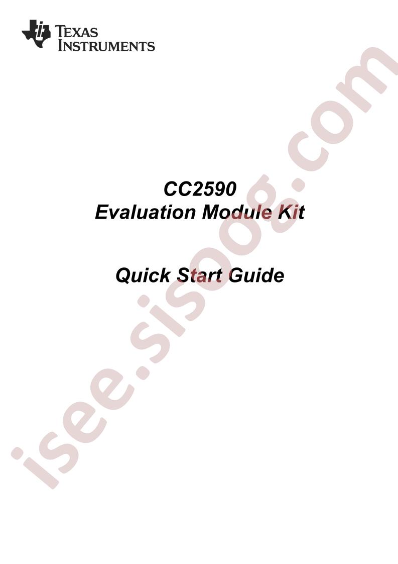CC2590 User Guide Kit