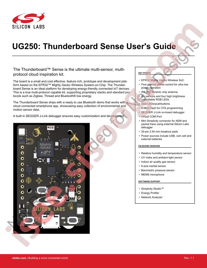 Thunderboard Sense User Guide