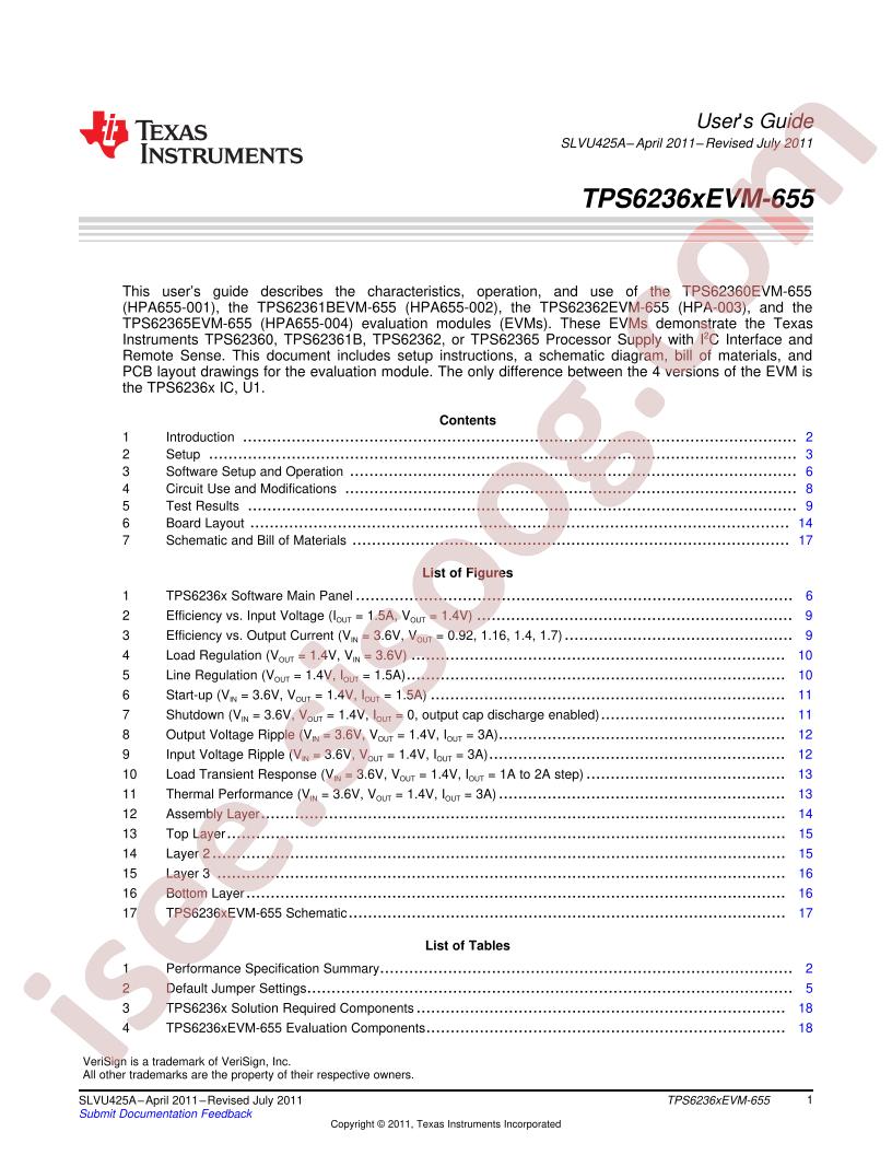 TPS62360xEVM-655 User Guide