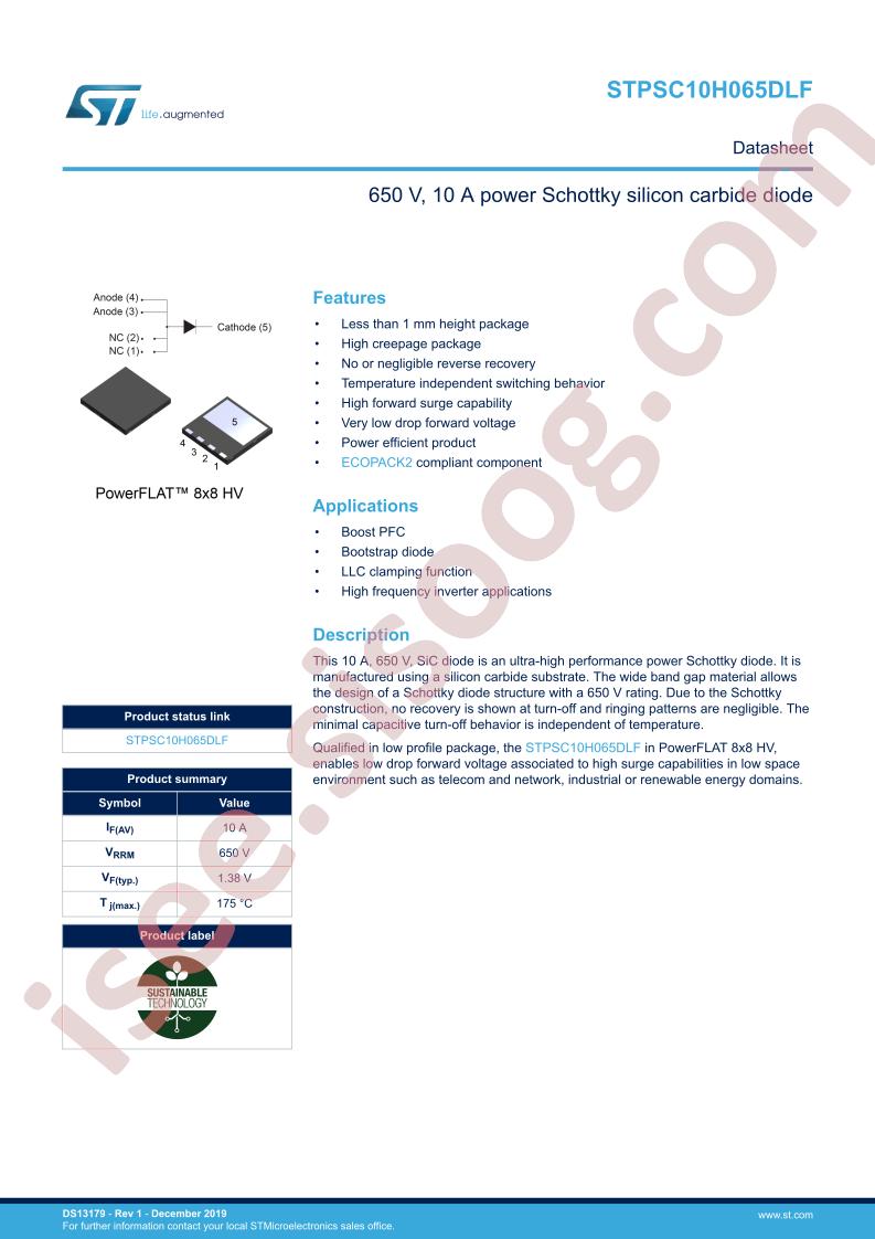 STPSC10H065DLF