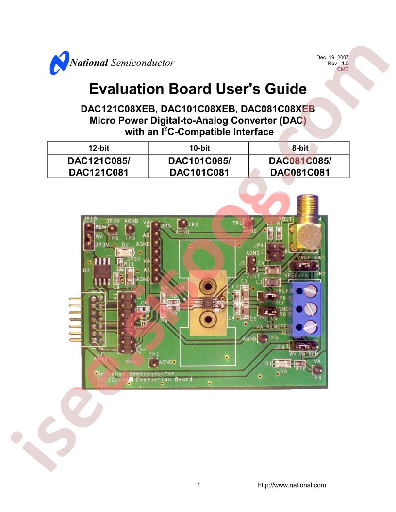 DAC(121,101,081)C08x Eval Board