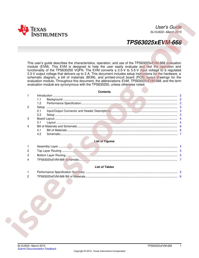 TPS630250EVM-668 User Guide