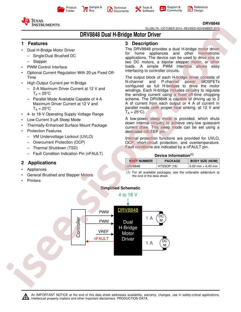 DRV8848 Datasheet