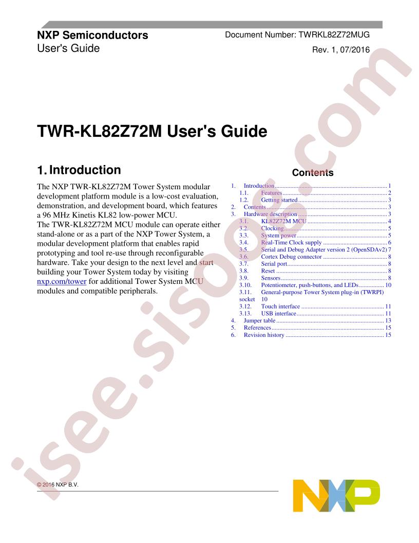 TWR-KL82Z72M User Guide