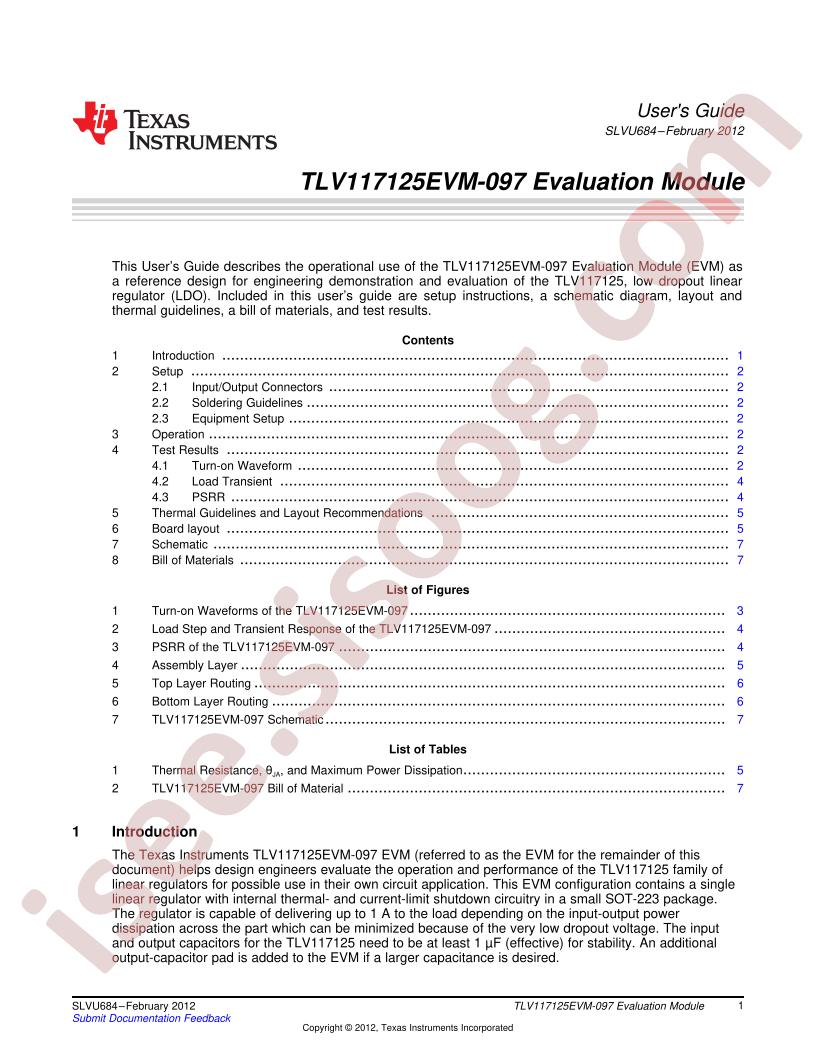 TLV117125EVM-097 User Guide