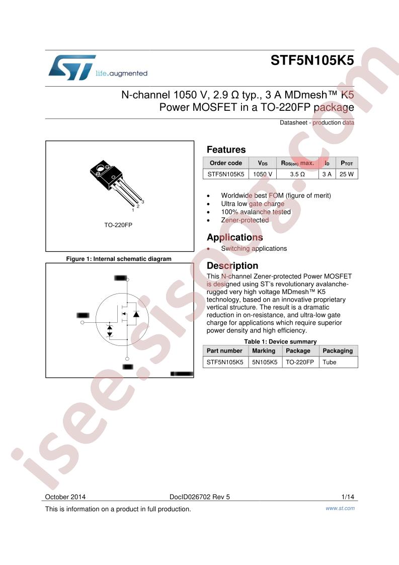 STF5N105K5