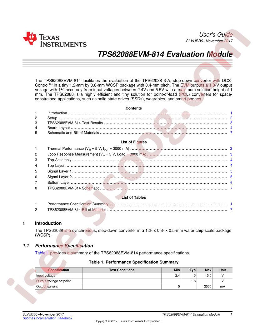 TPS62088EVM-814 User Guide