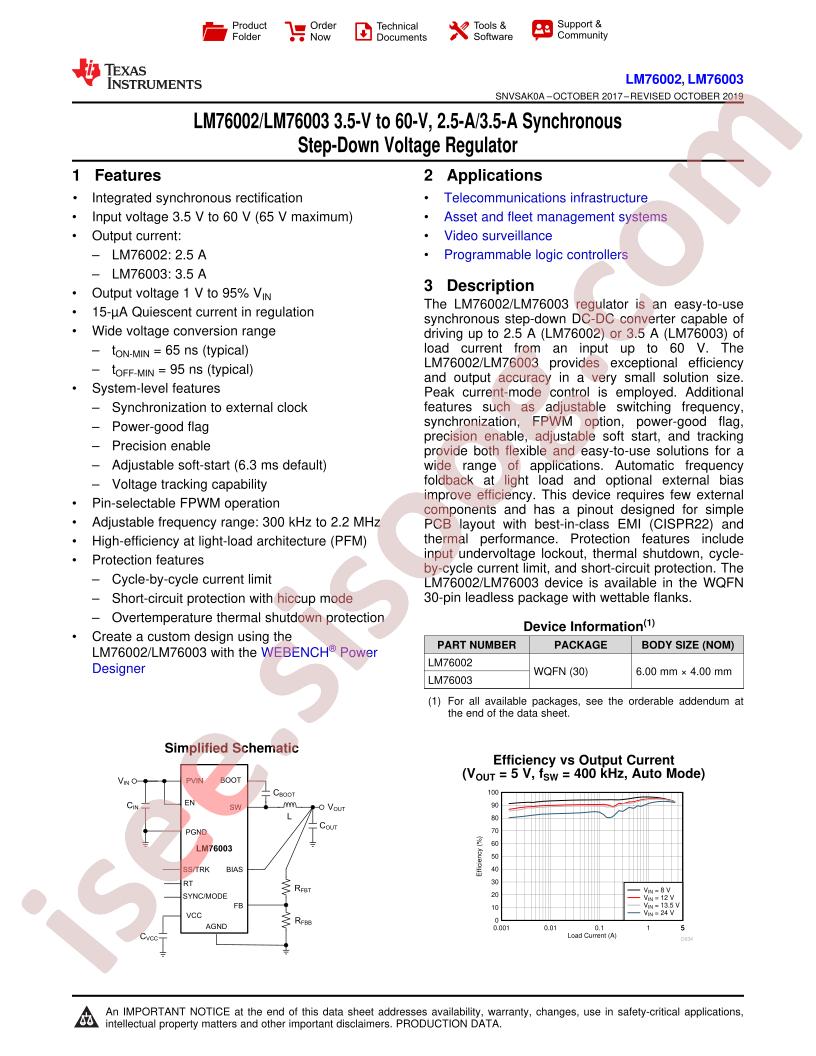 LM76002, LM76003 Datasheet