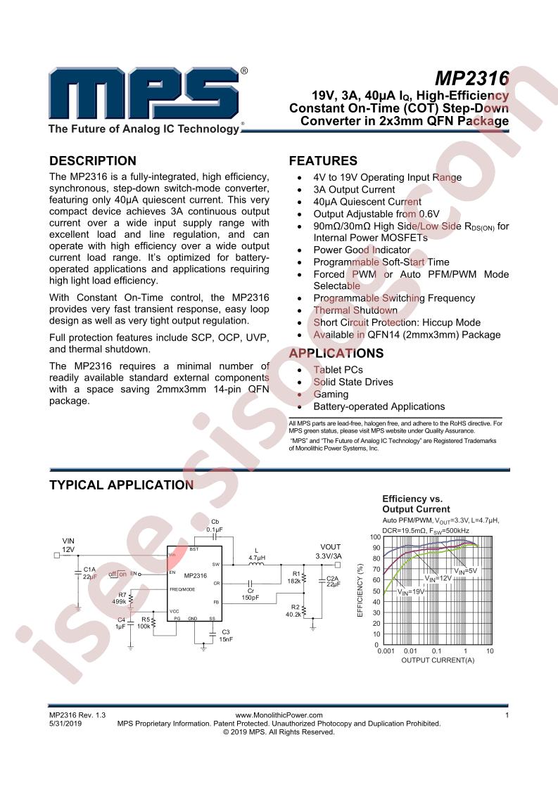 MP2316 Datasheet