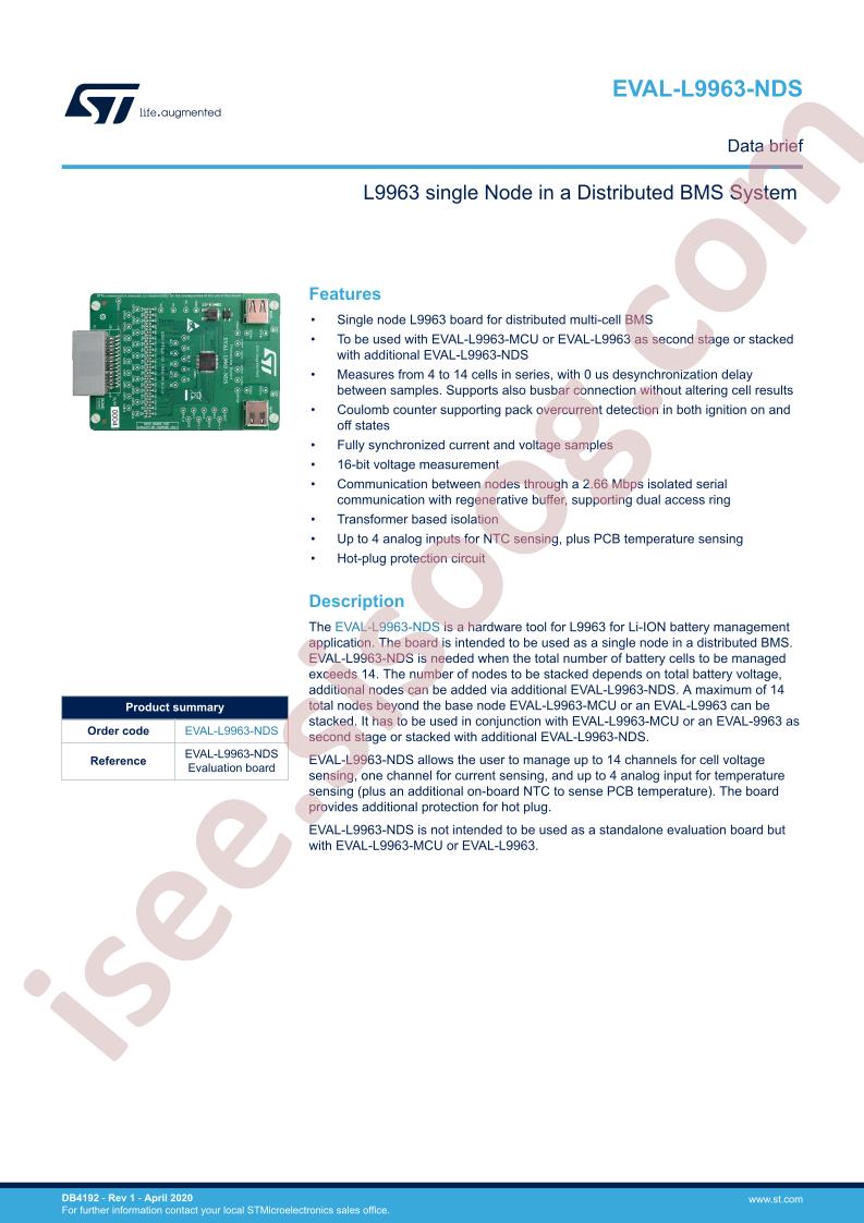 EVAL-L9963-NDS Data Brief