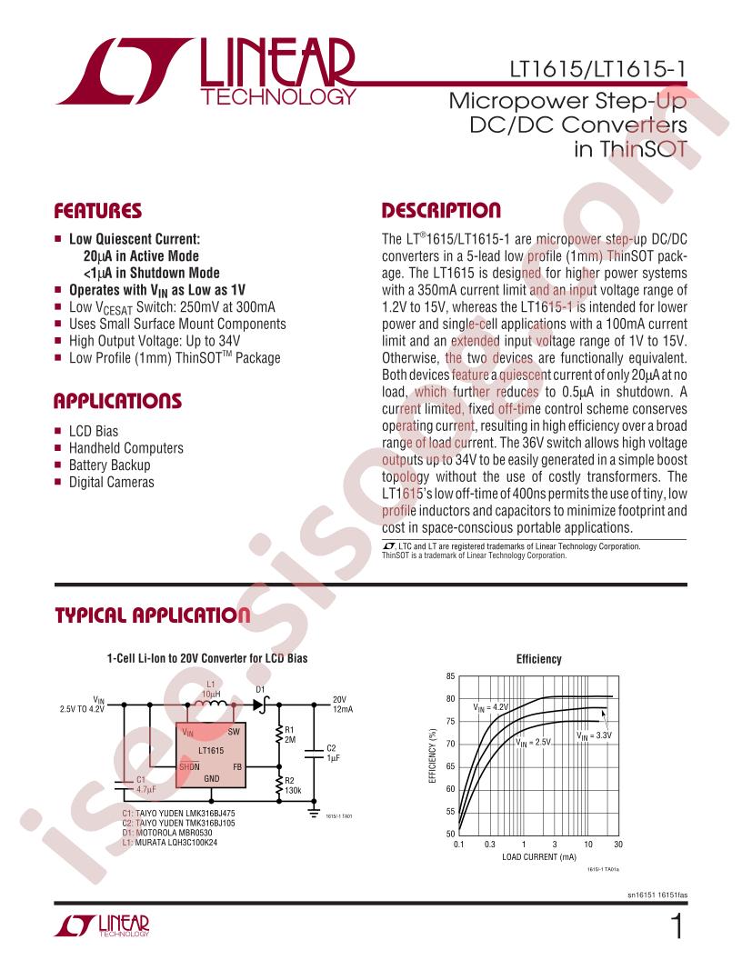 LT1615(-1) Datasheet