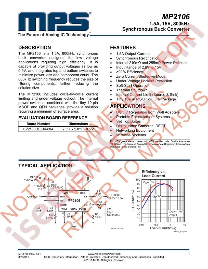 MP2106 Datasheet