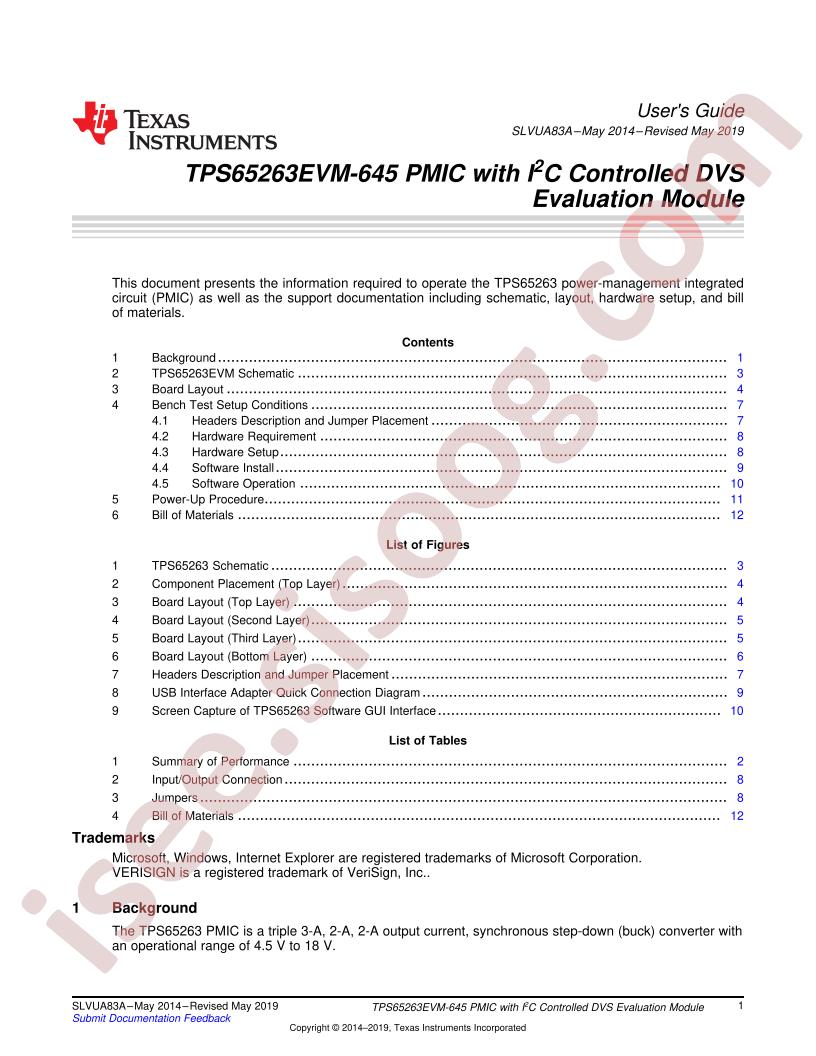 TPS65263EVM-645 User Guide