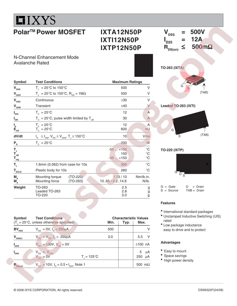 IXT(A,I,P) 12N50P