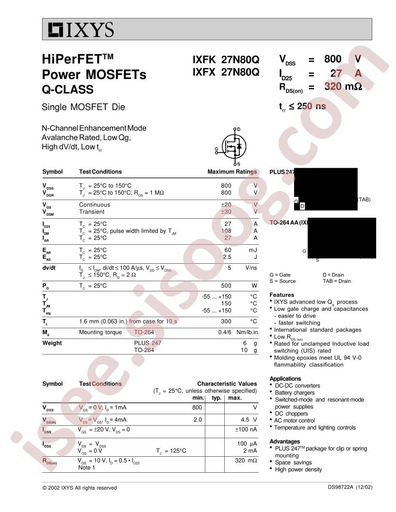 IXF(K,X)27N80Q