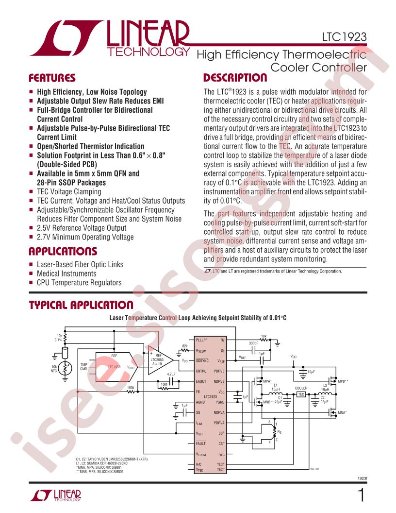 LTC1923 Datasheet