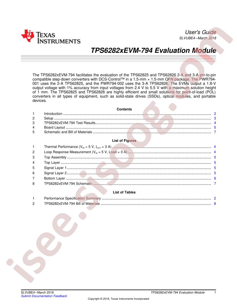 TPS6282xEVM-794 User Guide