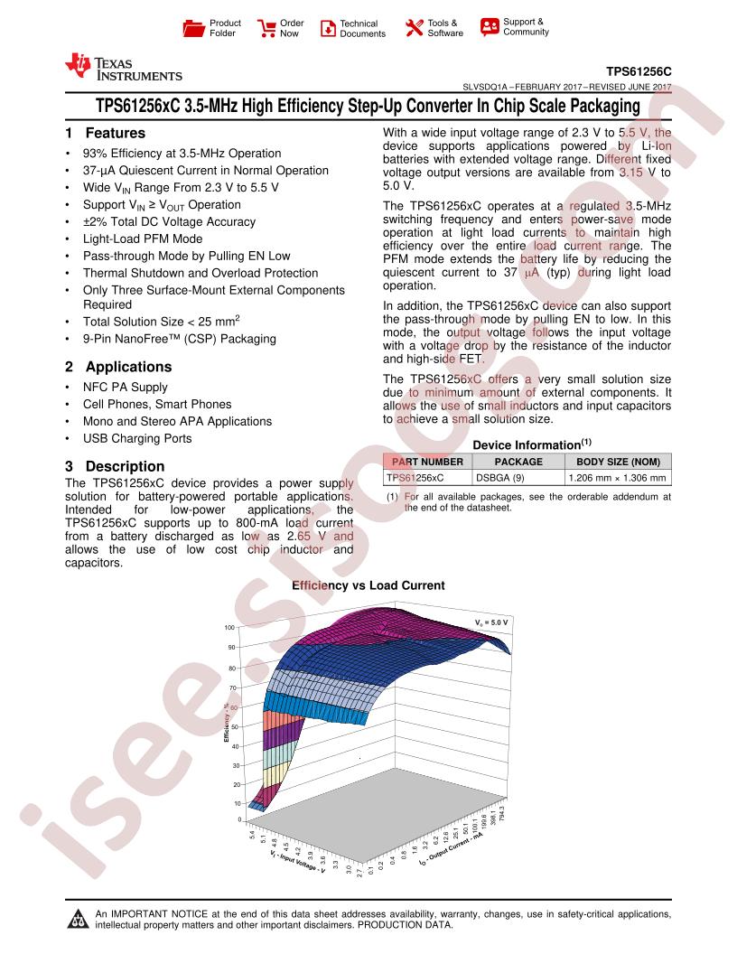 TPS61256xC Datasheet