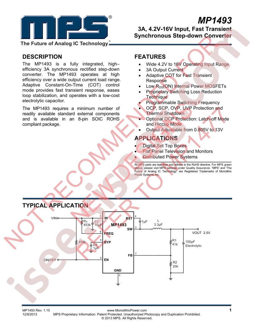 MP1493 Datasheet