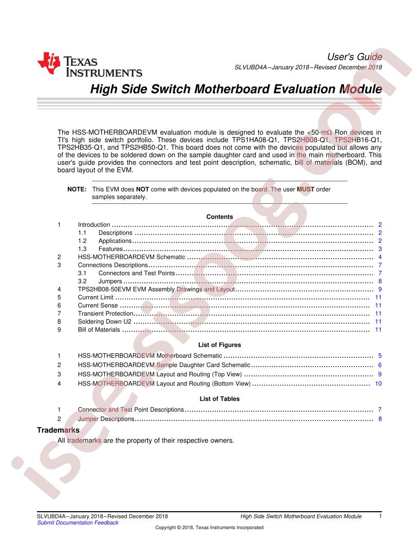 HSS-MOTHERBOARDEVM User Guide